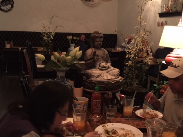 The Buddha watching over you as you dine!
