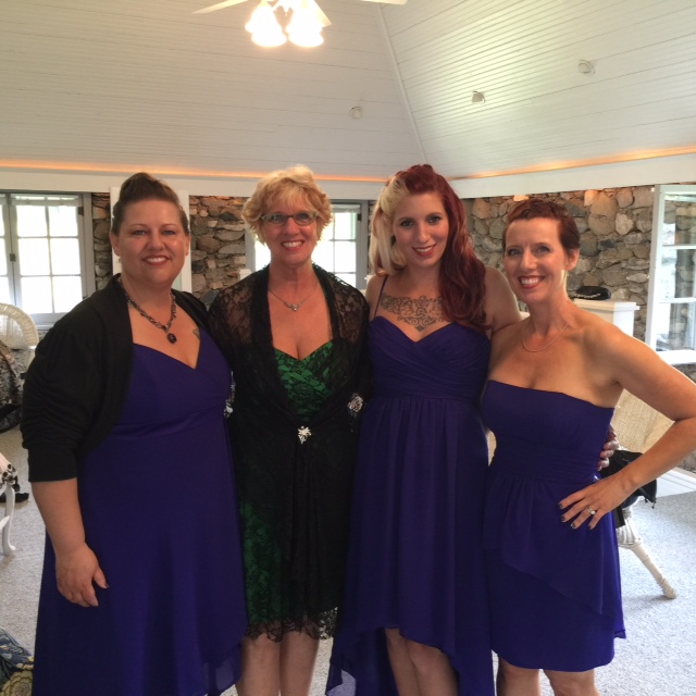 My sister Christy, my Mom Kit, my sister Kodie and me. Ready for the festivities to begin!